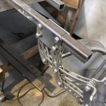 installed billet scissor hinges for classic trucks aluminum