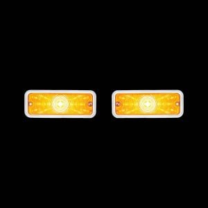 LED-Front-Parking-Signal-Light-For-1973-80-Chevy-&-GMC-Truck-Amber-Lens-PAIR-